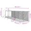 vidaXL Perrera de exterior con toldo acero galvanizado plata 2x2x2,5 m, , large indicador imagen numero 10